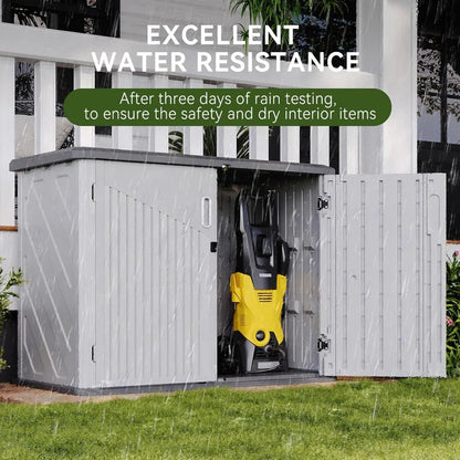 35 Cu.Ft Vertical Storage Sheds Outdoor Waterproof with Shelves and Floor
