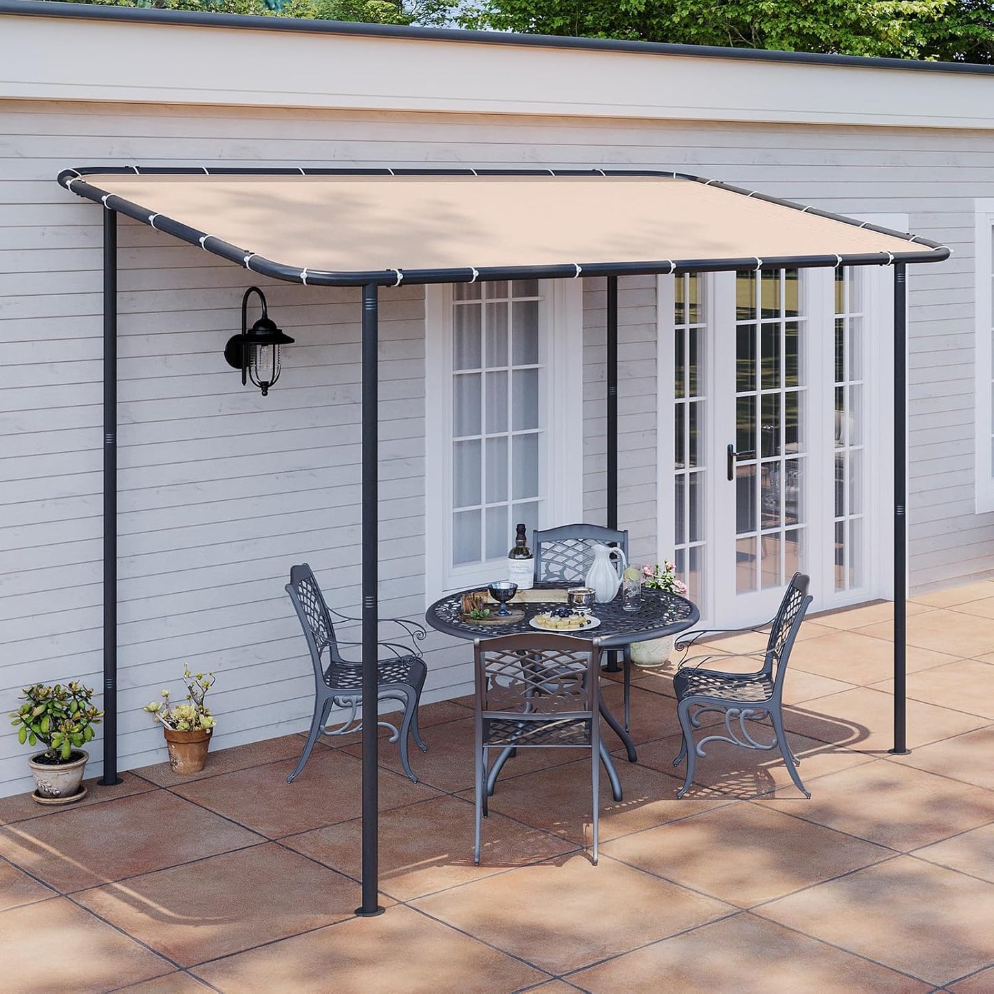 12 Ft. W X 10 Ft. D Lean-To Outdoor Pergola