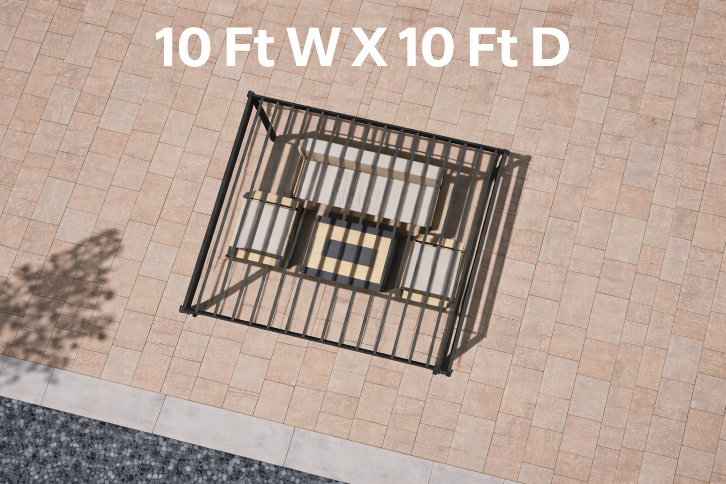 80/88S Steel Frame Pergola with Adjustable Louvered Roof