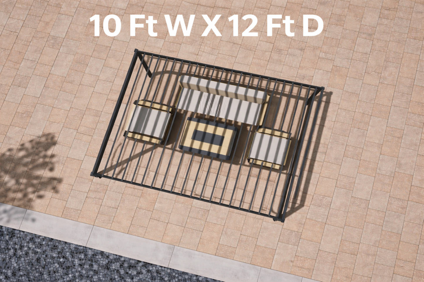 80/88S Steel Frame Pergola with Adjustable Louvered Roof