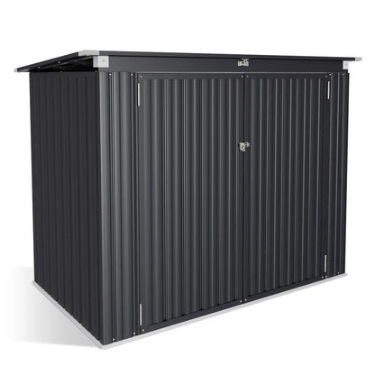 Storage Shed 3.3 X 5.6 Ft Metal Trash Shed Waterproof outside Storage