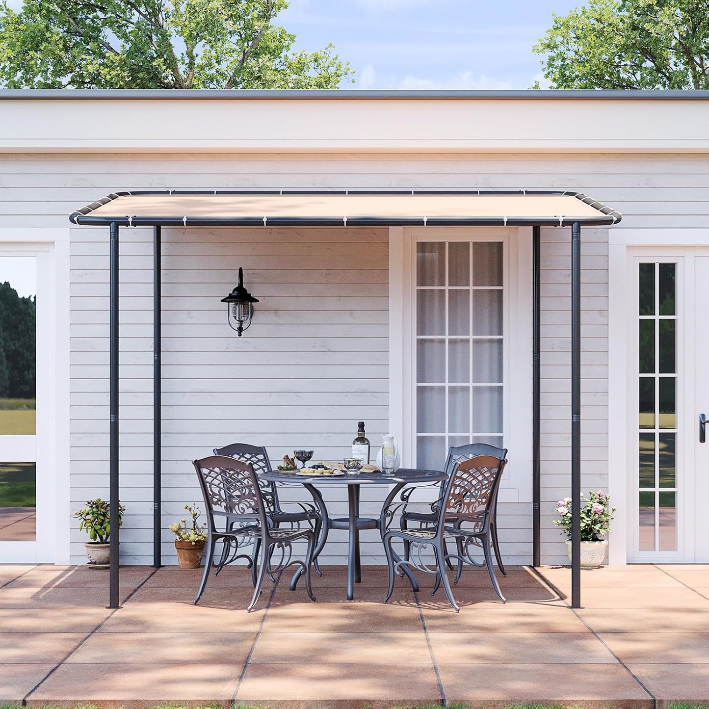 12 Ft. W X 10 Ft. D Lean-To Outdoor Pergola