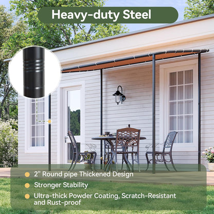 12 Ft. W X 10 Ft. D Lean-To Outdoor Pergola