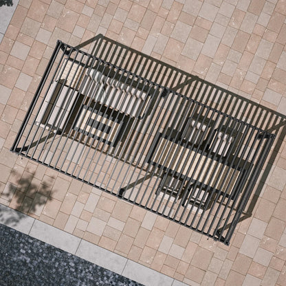 80/88S Steel Frame Pergola with Adjustable Louvered Roof