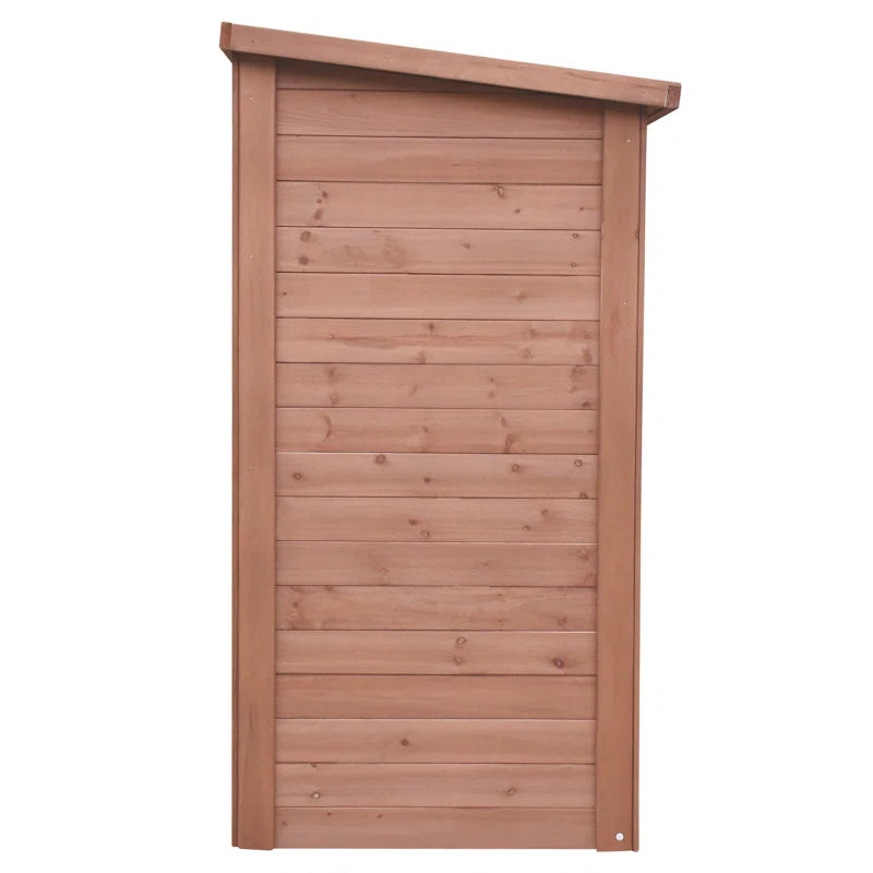Cedar Wooden Heavy Duty Lean-To Storage Shed with Double Doors
