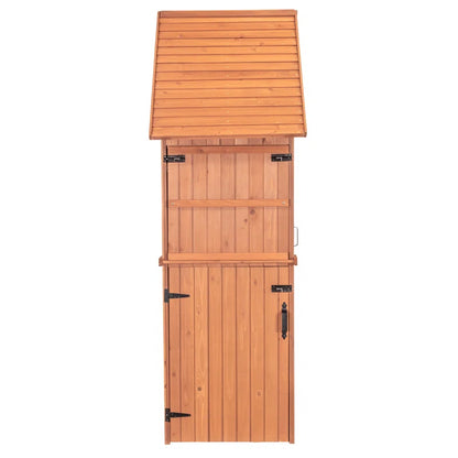 4 Ft. W X 2.5 Ft. D Solid Wood Lean-To Storage Shed