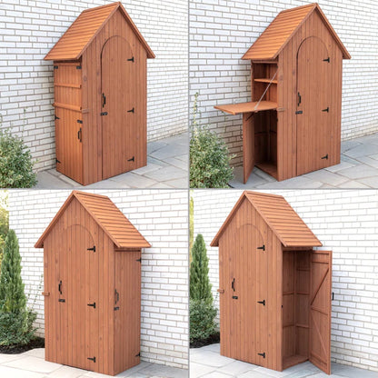 4 Ft. W X 2.5 Ft. D Solid Wood Lean-To Storage Shed