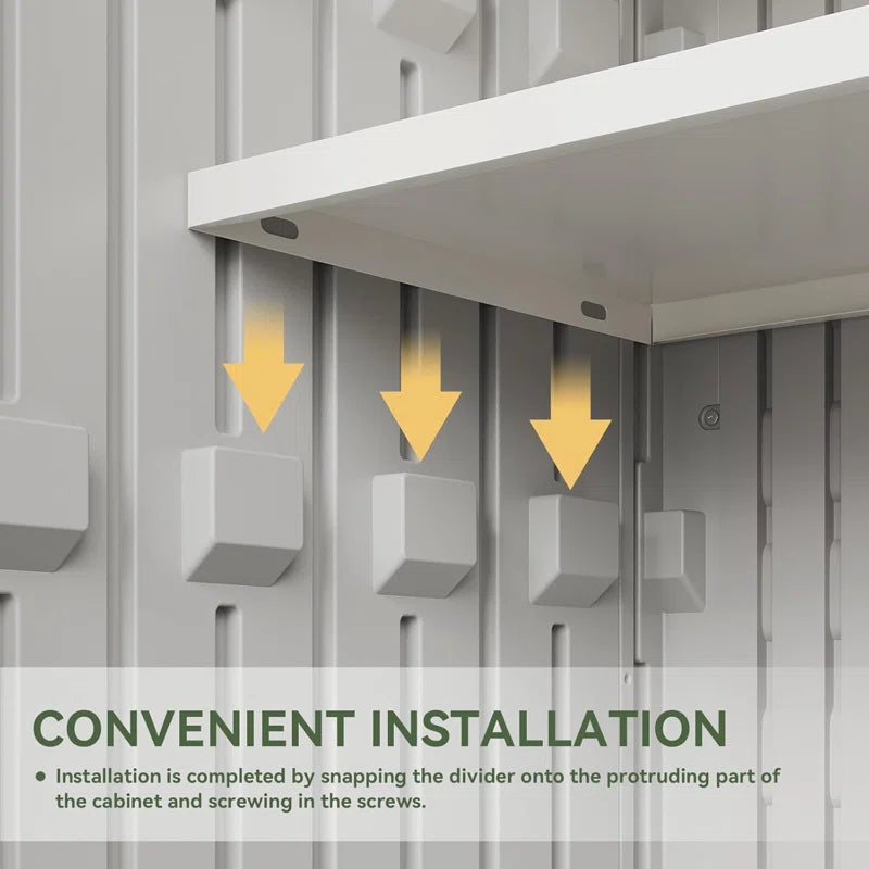 35 Cu.Ft Vertical Storage Sheds Outdoor Waterproof with Shelves and Floor