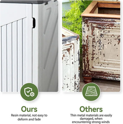 35 Cu.Ft Vertical Storage Sheds Outdoor Waterproof with Shelves and Floor