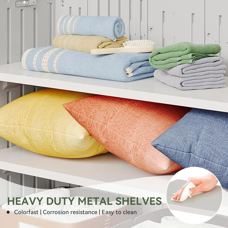 35 Cu.Ft Vertical Storage Sheds Outdoor Waterproof with Shelves and Floor